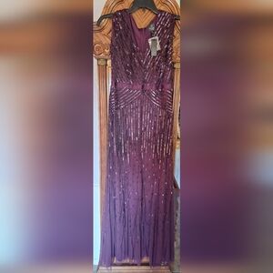 NWT Adrianna Papell Formal Sequin Dress - Purple